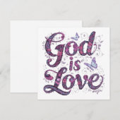 GOTT IST LIEBE FEIERTAGSKARTE (Vorne/Hinten)