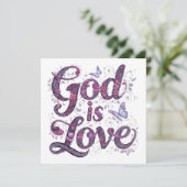 GOTT IST LIEBE FEIERTAGSKARTE (Stehend Vorderseite)