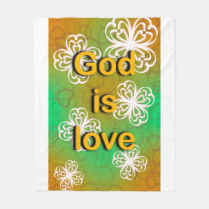 Gott ist Liebe Fleecedecke