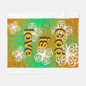 Gott ist Liebe Fleecedecke (Vorderseite (Horizontal))