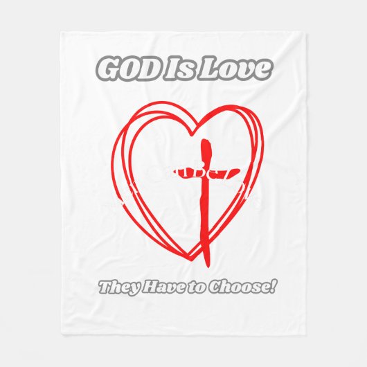 Gott ist Liebe. Fleecedecke (Vorderseite)