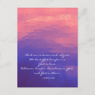 Gott ist Liebe   Foto Christlicher benutzerdefinie Postkarte