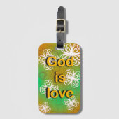 Gott ist Liebe Gepäckanhänger (Vorderseite Vertikal)