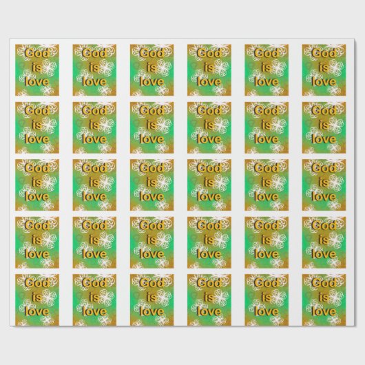 Gott ist Liebe Geschenkpapier (Flach)