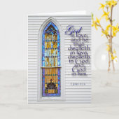 Gott ist Liebe Grußkarte Karte (Gelbe Blume)