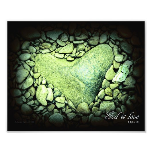 Gott ist Liebe Herz Rock 8 x 10 Fotodruck (Vorne)