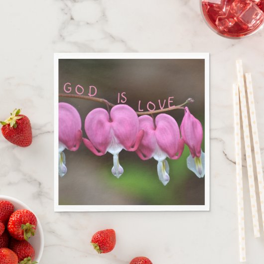 Gott ist Liebe Herz Serviette (Beispiel)