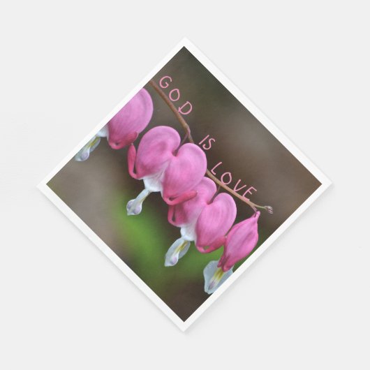 Gott ist Liebe Herz Serviette (Ecke)