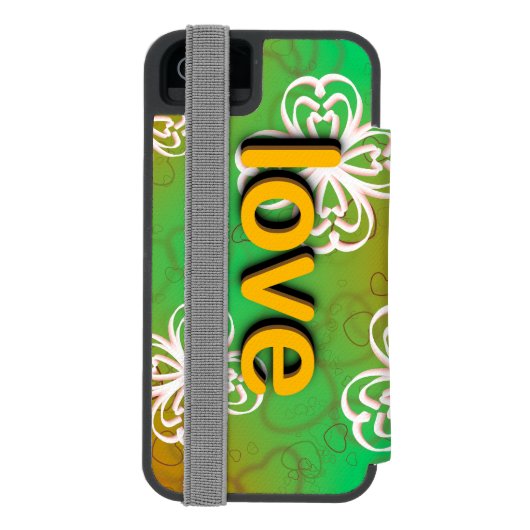 Gott ist Liebe Incipio iPhone Geldbeutel-Hülle (Folio Rückseite)