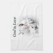 Gott ist Liebe, Jesus Küchenhandtuch Geschirrtuch (Vertikal)
