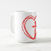 Gott ist Liebe. Kaffeetasse (Vorderseite Links)