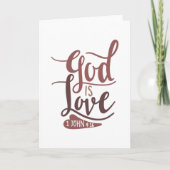 Gott ist Liebe Karte (Vorderseite)