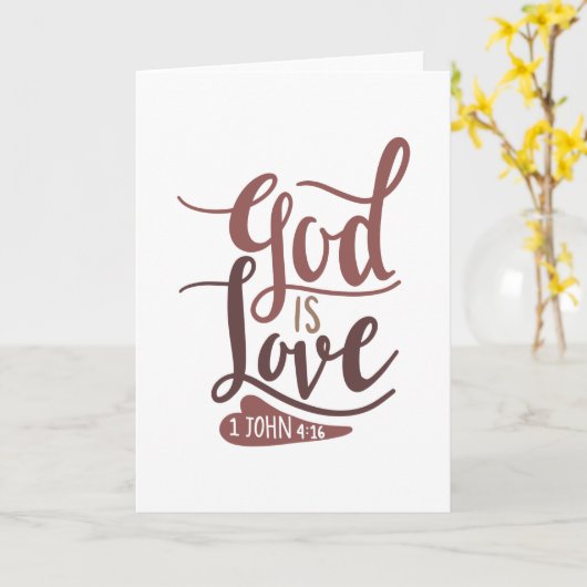 Gott ist Liebe Karte (Gelbe Blume)