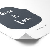 Gott ist Liebe Kinder Bibel Vers Poster (Ecke)