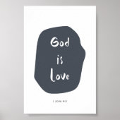 Gott ist Liebe Kinder Bibel Vers Poster (Vorne)