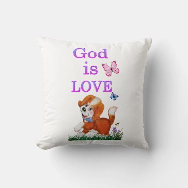 Gott ist Liebe Kissen (Vorderseite)