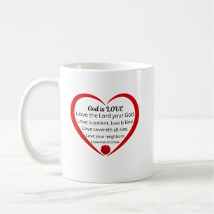 Gott ist Liebe klassisch Kaffeetasse