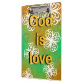 Gott ist Liebe Klemmbrett (Links)