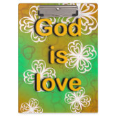 Gott ist Liebe Klemmbrett (Vorderseite)