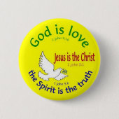 Gott ist Liebe-Knopf Button (Vorderseite)