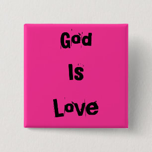 Gott ist Liebe-Knopf Button