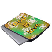 Gott ist Liebe Laptopschutzhülle (Vorne Knopf)