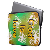 Gott ist Liebe Laptopschutzhülle (Vorderseite Links)