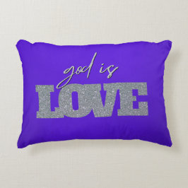 Gott ist Liebe Lila Akzent Pillow Dekokissen