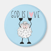 „Gott ist Liebe“ Magnet (Vorne)