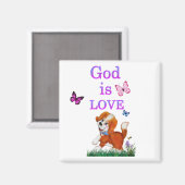 Gott ist Liebe Magnet (Vorderseite/Rückseite)