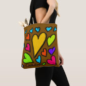 Gott ist Liebe mit Hearts Brown Tasche (Von Nahem)