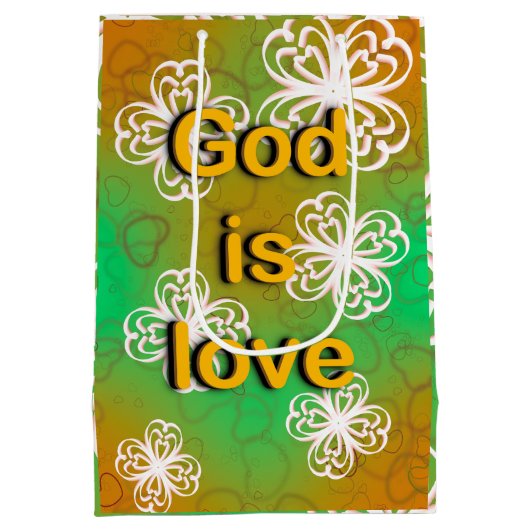 Gott ist Liebe Mittlere Geschenktüte (Rückseite)