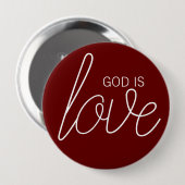 Gott ist Liebe Moderne Christlich Button (Vorne & Hinten)