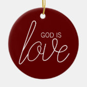 Gott ist Liebe Moderne Christlich Keramik Ornament (Vorne)