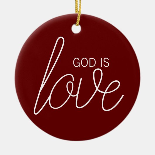 Gott ist Liebe Moderne Christlich Keramik Ornament (Vorne)