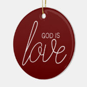 Gott ist Liebe Moderne Christlich Keramik Ornament (Links)