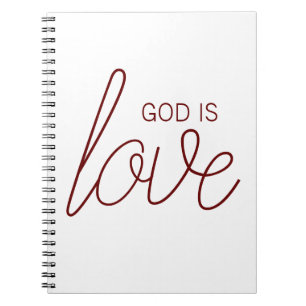 Gott ist Liebe Modernes Christliches Gebetsblatt Notizblock