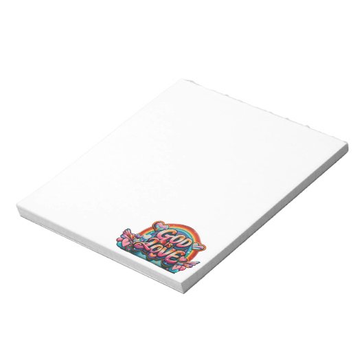 Gott ist Liebe Notizblock (Rotiert)