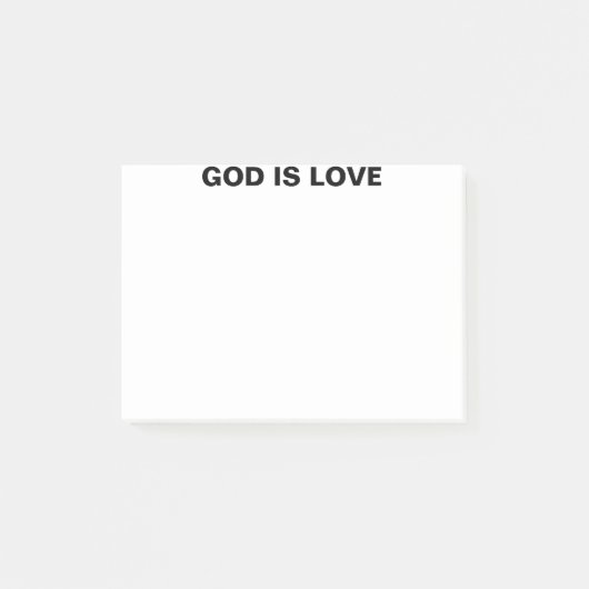 Gott ist Liebe Post-it Klebezettel (Vorderseite)