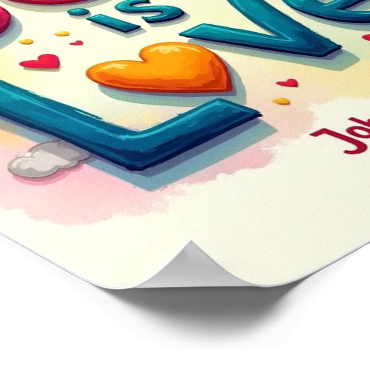 Gott ist Liebe Poster (Ecke)