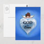 Gott ist Liebe Postkarte (Vorne/Hinten)