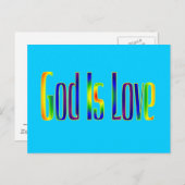 Gott ist Liebe Postkarte (Vorne/Hinten)