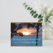 Gott ist Liebe Postkarte (Stehend Vorderseite)