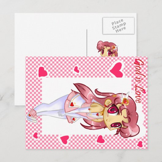 Gott ist Liebe Postkarte (Vorne/Hinten)