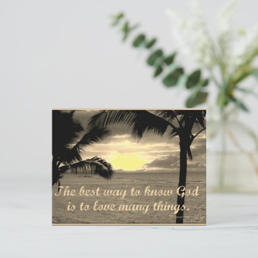 Gott ist Liebe Postkarte (Stehend Vorderseite)