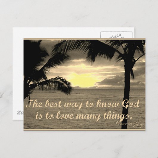 Gott ist Liebe Postkarte (Vorne/Hinten)