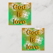 Gott ist Liebe Quadratische Visitenkarte (Vorne/Hinten)