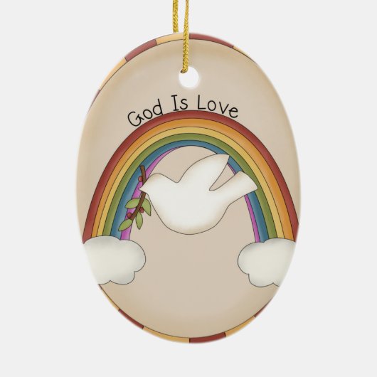 Gott ist Liebe Religiöse Ornamente oder Mauer häng (Hinten)