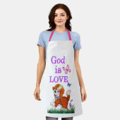 Gott ist Liebe Schürze (Getragen)