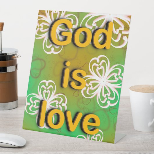 Gott ist Liebe Sockelschild (In Situ)